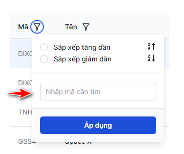 Bộ lọc khách hàng