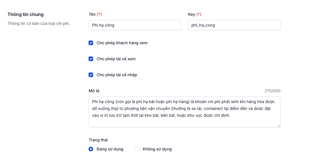 Cập nhật thông tin