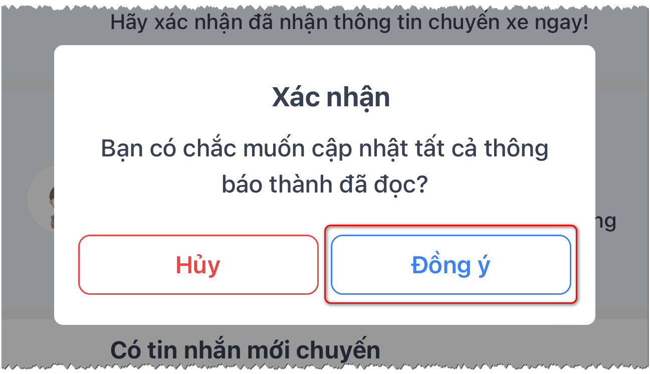 Xác nhận đánh dấu đã đọc toàn bộ thông báo