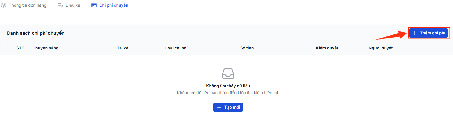 Thêm chi phí chuyến