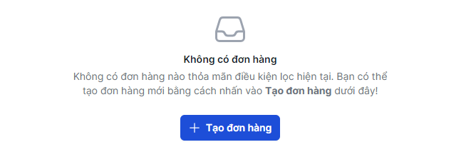 Nút tạo mới đơn hàng