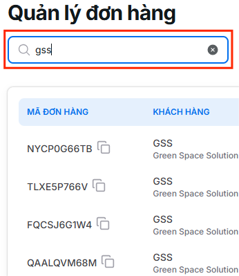 Sử dụng ô tìm kiếm