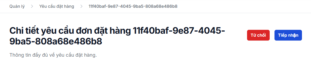 Chi tiết yêu cầu đặt hàng