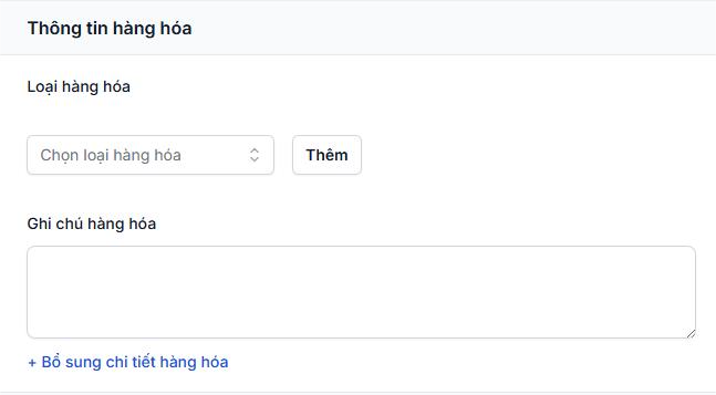 Thông tin hàng hóa